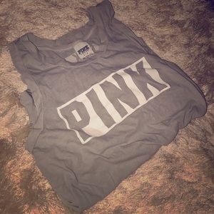 Grey Pink muscle shirt